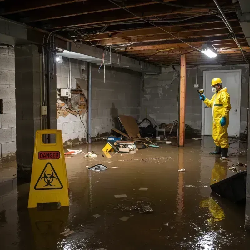 Flooded Basement Electrical Hazard in Lake Norman of Catawba, NC Property